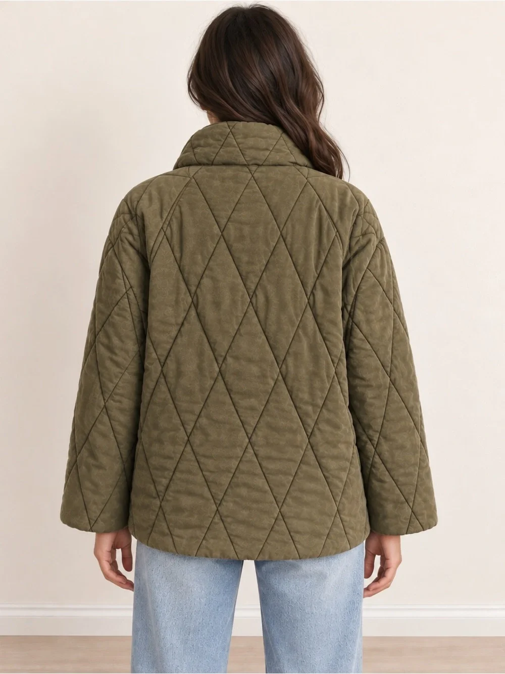 Free People Puffer Pillow Quilted Jacket Olive Green Size S